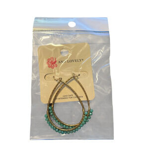 AND LOVELY  OVAL EARRINGS WITH BLUE STOSTOS